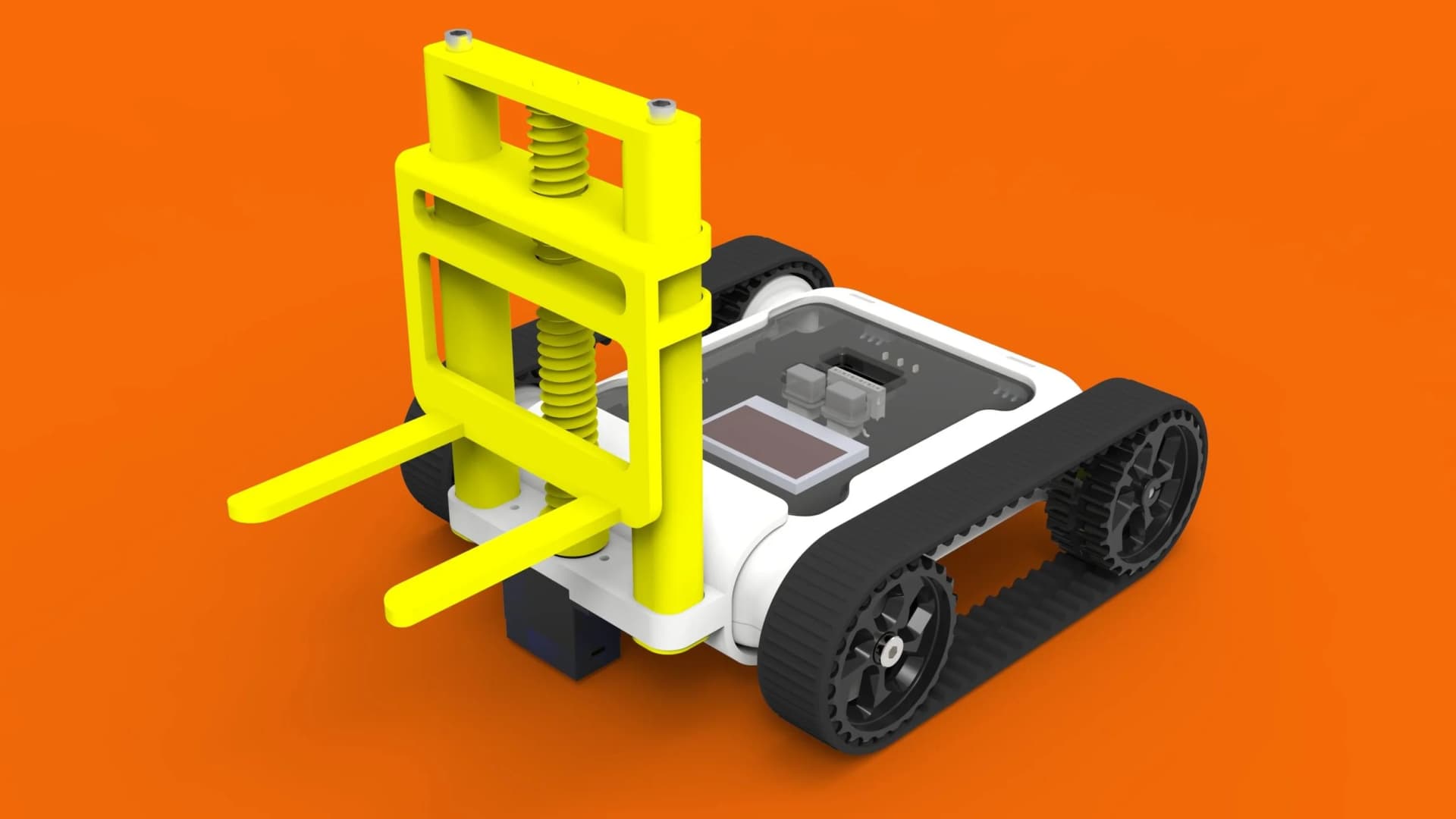 3D printed forklift attachment for Micromelon Rover